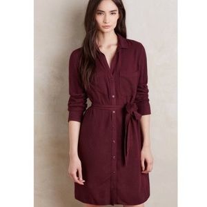 Cloth and stone maroon tie dress size small